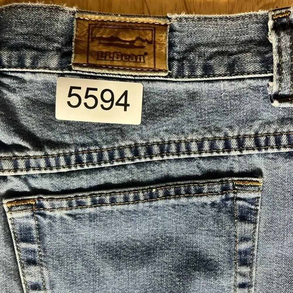 LL Bean Jeans Womens 14 (30.5x26.5) Relaxed Fit Blue Mom Medium Wash Cotton Vtg